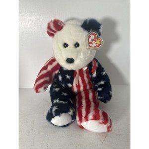 ty beanie baby Spangle the bear 1999 Red White  Blue America Original Tag